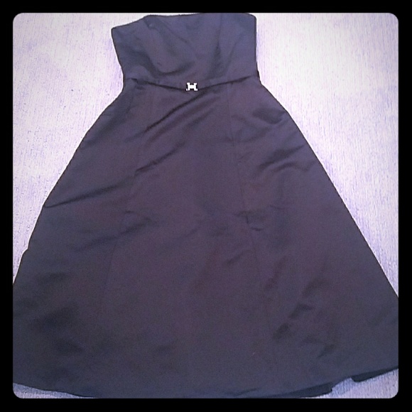 Michelangelo Dresses & Skirts - Michelangelo Black Strapless Formal Dress SZ 10